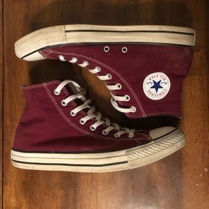Maroon Converse High Tops